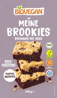 Backmischung, Meine Brookies, Brownies mit Keks, glutenfrei BIOVEGAN
