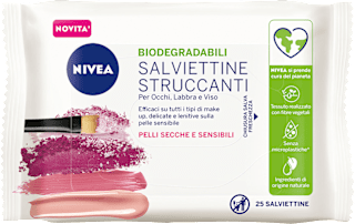 Salviettine struccanti biodegradabili pelli secche e sensibili NIVEA