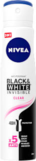 Antitranspirant Black and White Clear NIVEA