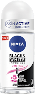 Deodorante roll-on Black & White Invisible Original NIVEA