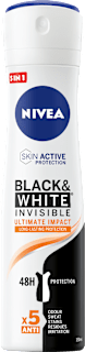 Deodorante Black&White Ultimate Impact Spray anti macchie sui vestiti NIVEA