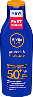 Hidratáló naptej FF50+, Protect & Moisture NIVEA SUN