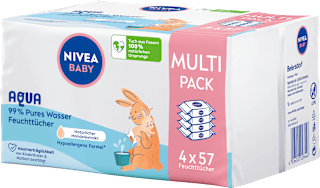 Feuchttücher 99% Aqua (4x57 St) NIVEA BABY