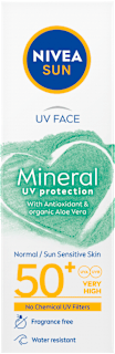 Krema za sončenje za obraz Mineral, ZF 50+ NIVEA SUN