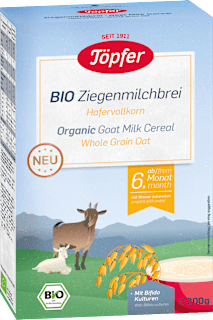 Abendbrei Ziegenmilch Hafer ab dem 6. Monat Töpfer