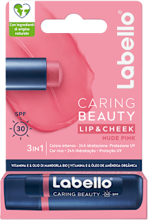 Balsamo labbra e guance colorato Caring Beauty Nude Pink SPF 30 labello