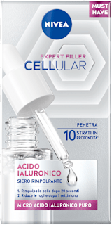 Siero rimpolpante e anti-rughe Cellular Expert Filler con Acido Ialuronico NIVEA