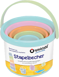 Stapelbecher-Set pastell 5tlg Spielstabil