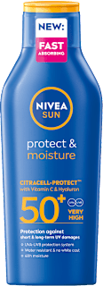 Слънцезащитен лосион Protect & Moisture, SPF 50+ NIVEA SUN