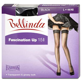 samodržící punčochy Fascination Up, L černé Bellinda
