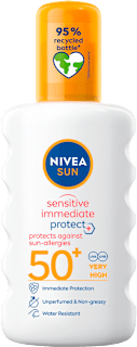 Sprej za zaščito pred soncem in alergijo na sonce Sensitive, ZF 50+ NIVEA SUN