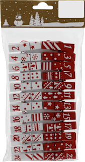 Holzklammern an der Schnur Weihnachten Dekorieren & Einrichten