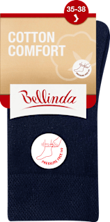 dámské ponožky Cotton Comfort, 35-38, modré Bellinda