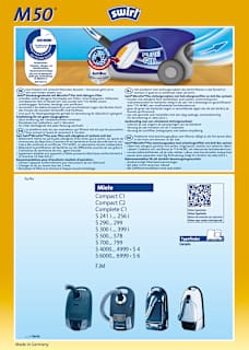 Staubsaugerbeutel M50 MicroPor Plus inkl. 1 Filter Swirl