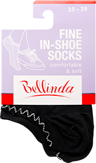 Női bokazokni Fine in-shoe, fekete, 35-38 Bellinda