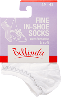 Női bokazokni Fine in-shoe, fehér, 39-42 Bellinda