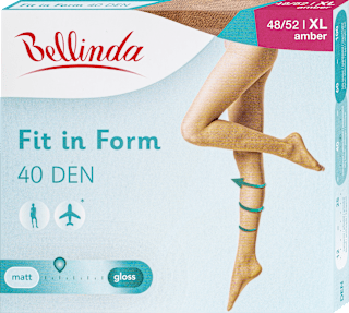 punčochové kalhoty FIT in FORM, velikost 52, amber Bellinda