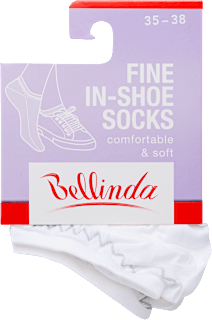Női bokazokni Fine in-shoe, fehér, 35-38 Bellinda