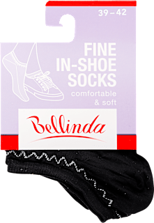 Női bokazokni Fine in-shoe, fekete, 39-42 Bellinda