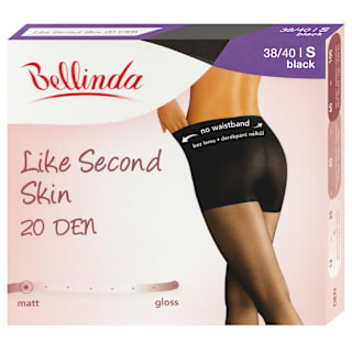 Harisnyanadrág like second skin, 20 DEN fekete S Bellinda