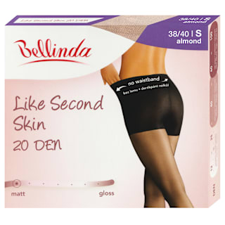 Harisnyanadrág like second skin, 20 DEN almond S Bellinda