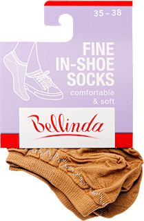 Női bokazokni Fine in-shoe, amber, 35-38 Bellinda