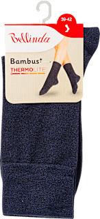 Bambus Thermolite női zokni, kék, 39-42 Bellinda