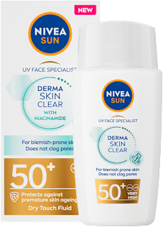 Fluid za zaščito pred soncem Derma Skin Clear ZF 50+ NIVEA SUN