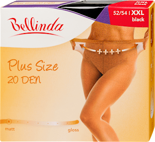 Harisnyanadrág Plus Size, 20 DEN, fekete, XXL Bellinda