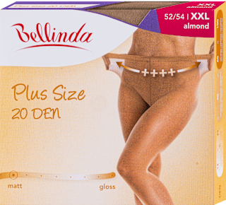 Pančuchové nohavice Plus Size, XXL 52/54, almond Bellinda
