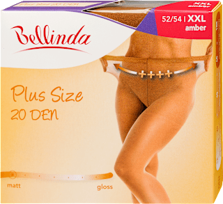 Harisnyanadrág Plus Size, 20 DEN, amber, XXL Bellinda