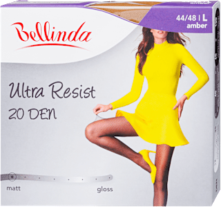 Harisnya, ultra resist, 20DEN, amber, L Bellinda