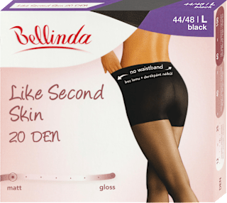 punčochové kalhoty Like Second Skin velikost 44/48, černé Bellinda