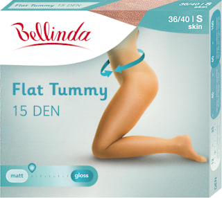 Harisnya, flat tummy, 15DEN, test S Bellinda