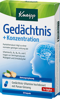 Kneipp Gedächtnis + Konzentration Kapseln Kneipp