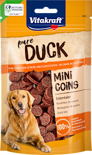 Hundeleckerli Ente, pure duck mini coins Vitakraft
