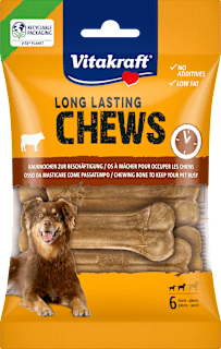 Hundesnack Kauknochen long lasting CHEWS (6 Stück) Größe S Vitakraft
