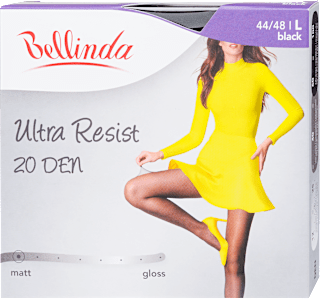 Harisnya, ultra resist, 20DEN, fekete, L Bellinda