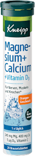 Magnesium + Calcium + D3 Brausetabletten 20 St Kneipp