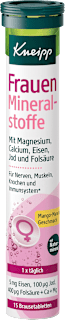 Frauen Mineralstoffe Brausetabletten mit Eisen, Jod und Folsäure 15 St Kneipp