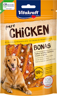 Dopolnilna hrana za pse – palčke s piščančjim mesom in sirom pure CHICKEN BONAS Vitakraft