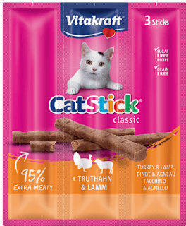 Snack per gatti Cat Stick al tacchino e agnello  Vitakraft