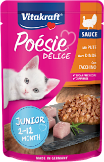 Cibo umido per gatti junior Poesie Delice con tacchino Vitakraft