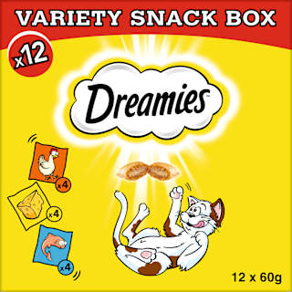 Katzenleckerli Mixkarton Multipack (12x60 g) Dreamies