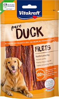 Dopolnilna hrana za pse – trakovi iz račjih prsi pure DUCK FILETS  Vitakraft