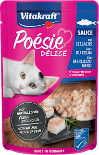 Poesie Delice cibo umido per gatti con merluzzo nero Vitakraft