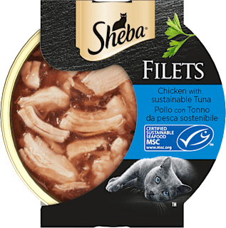 Cibo umido per gatti pollo con tonno FILETS Sheba
