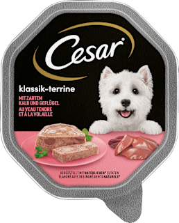 Nassfutter Hund Klassik-Terrine mit zartem Kalb & Geflügel Cesar