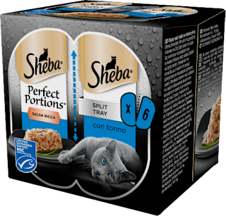 Cibo umido per gatti Perfect Portions in salsa con tonno Sheba