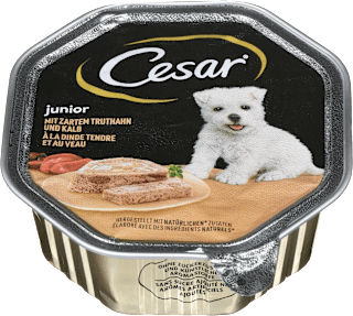 Mokra hrana za pasje mladiče, s puranom in teletino Cesar
